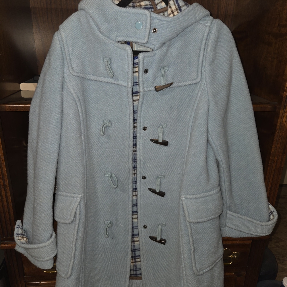 Old Navy Blue Plaid Coat